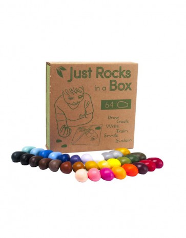Crayon Rocks Just Rocks in a box - 4 x 16 kleuren - 64 krijtjes in een doos 