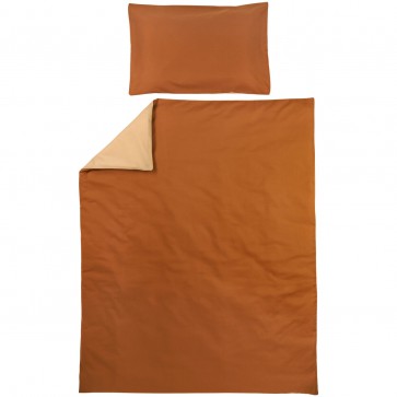 Meyco dekbedovertrek + kussensloop  uni camel/warm sand 120x150 cm