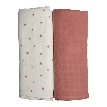 Fabelab Tetradoek -  Hydrofiele doek 2 stuks Wild Berry  120 x 120 cm 