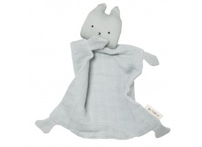 Fabelab Knuffeldoekje Kat Mistig Blauw - Cat Foggy Blue