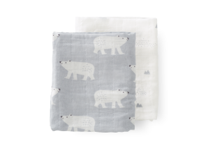 Fresk Swaddle - Hydrofiel set 2 st. 70x60 cm Polar bear