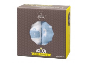 Fresk Swaddle - Hydrofiel set 2 st. 70x60 cm Whale blue