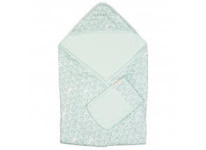Hoppa Badcape & Washandje Fresh Mint