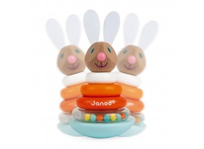 Janod stapelringen houten konijn