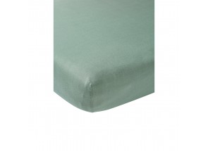 Meyco Jersey Hoeslaken stone green  60x120 cm