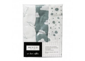 Meyco Hydrofiel Dots set 3 stuks 70 x 70 cm