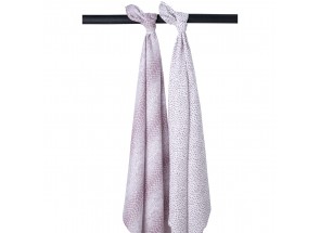 Meyco Hydrofiel Snake cheetah lilac set 2 stuks 120 x 120 cm