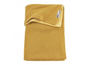 Meyco babydeken-wiegdeken TOG 1.8 knit honey gold 75x100 cm met velvet