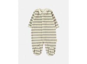 Petit Oh! Velours pyjama grey vanille 0-3 m