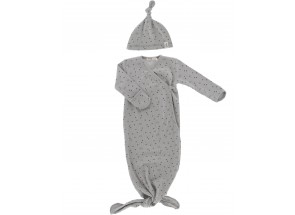 Snoozebaby Organic new born cocoon 0-3 m incl muts Smokey green rainbow