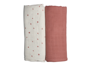 Fabelab Tetradoek -  Hydrofiele doek 2 stuks Wild Berry  120 x 120 cm 