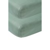 Meyco Jersey Hoeslaken stone green 2 st  60x120 cm