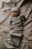 Snoozebaby Organic new born cocoon 0-3 m incl muts Smokey green rainbow